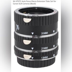 XIT Photo Camera Auto Focus Macro Extension Tube Set for Macro Photography Canon